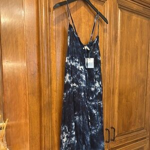 Blue Tie-Dye Maxi Dress cover up